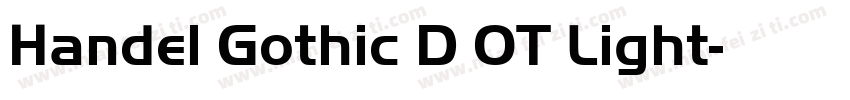 Handel Gothic D OT Light字体转换